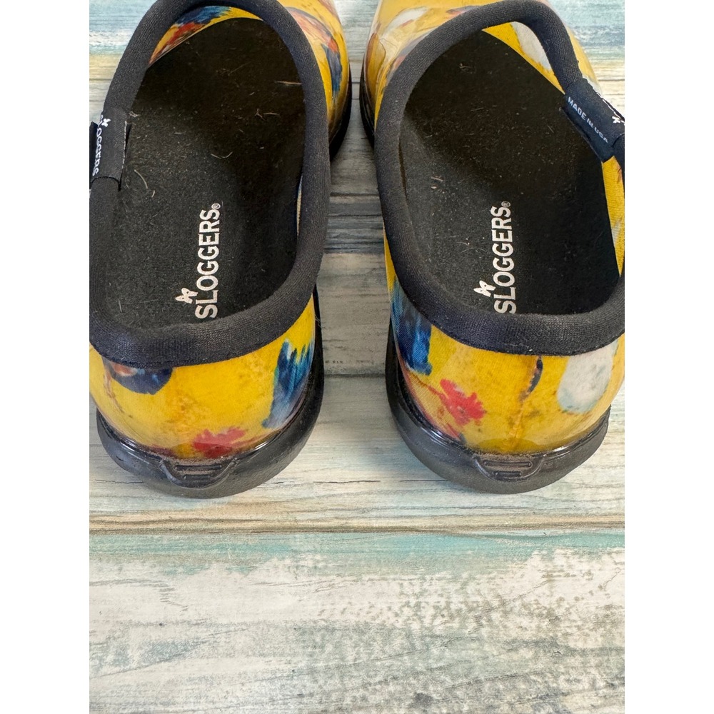 Sloggers Women Yellow Chicken Print Waterproof Garden Shoes Clogs Size 10 USA - Picture 7 of 8